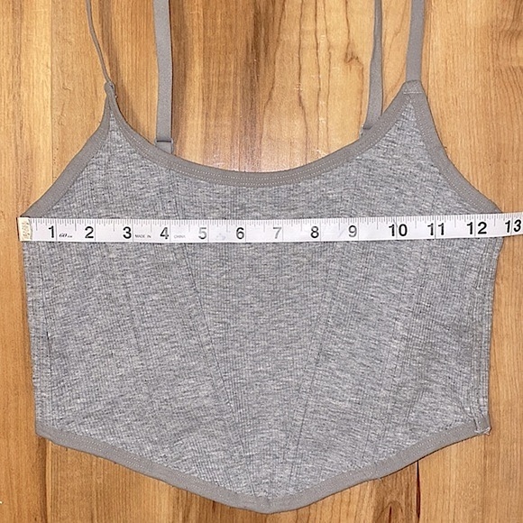 Colsie gray corset top size M - Picture 9 of 11